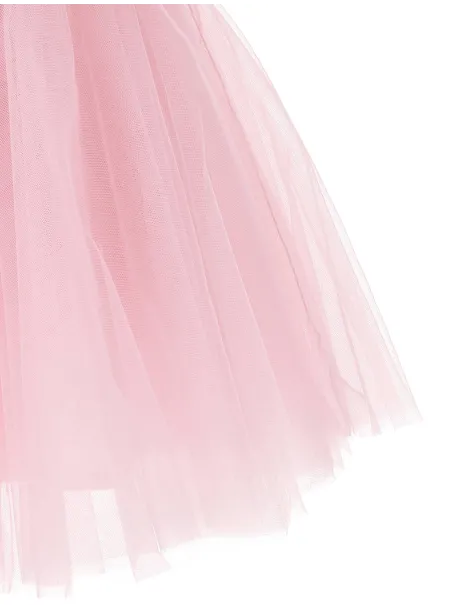 DRESS BUTTERFLY TULLE Pink -  Monnalisa