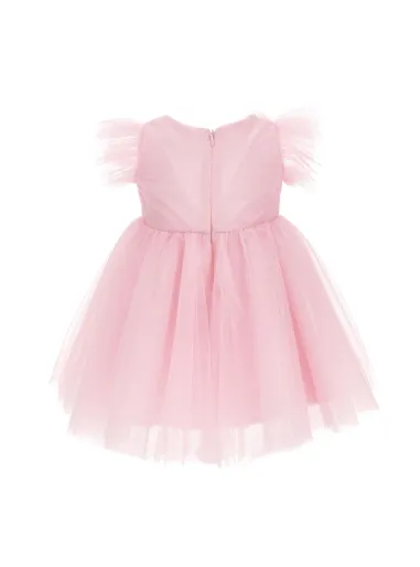 DRESS BUTTERFLY TULLE Pink -  Monnalisa