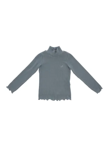 Grey Turtleneck Top - Monnalisa