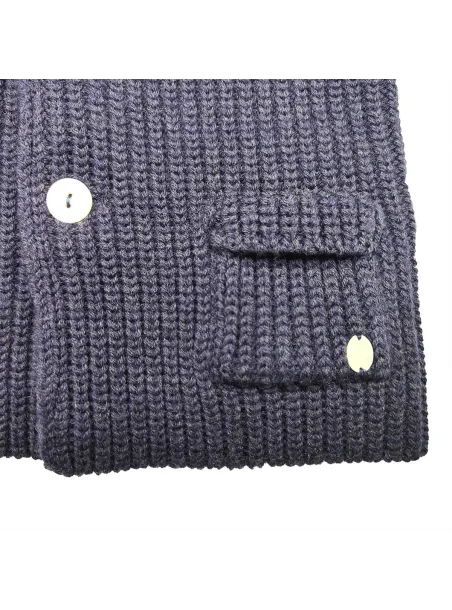 English rib wool coat double