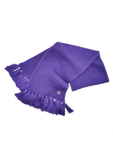 Wool ribbed scarf