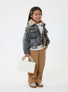 VELVET ROCKER PANTS BEIGE - MONNALISA