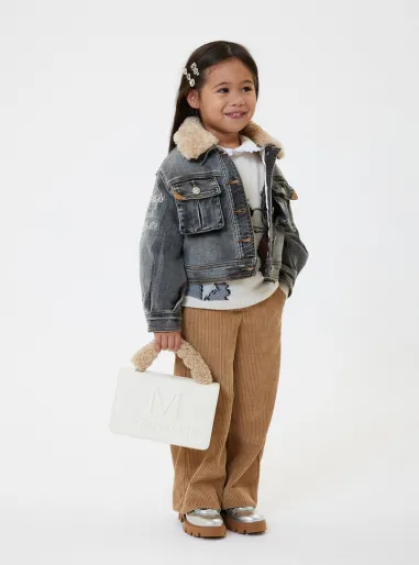 VELVET ROCKER PANTS BEIGE - MONNALISA