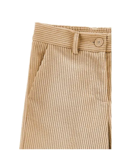 VELVET ROCKER PANTS BEIGE - MONNALISA