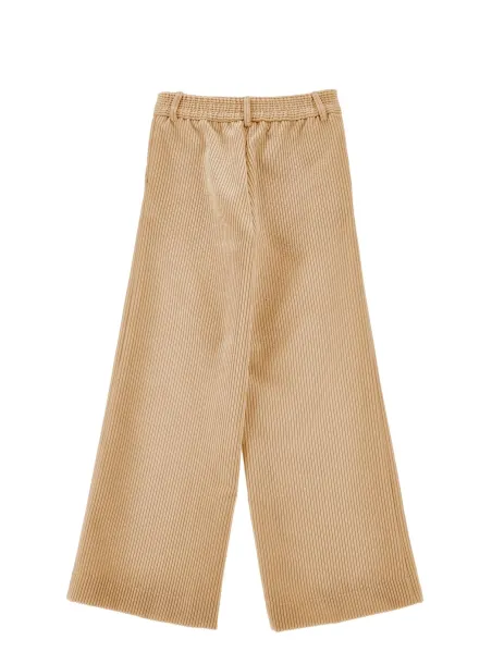 VELVET ROCKER PANTS BEIGE - MONNALISA