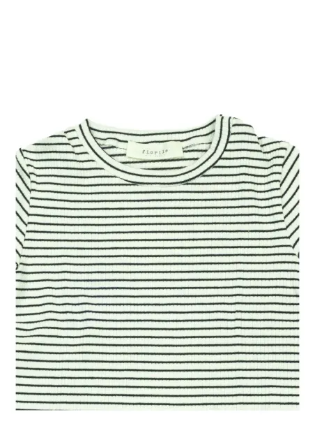 Ribbed+stripe T-Shirt