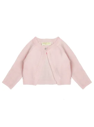 Girls Pink wool cardigan