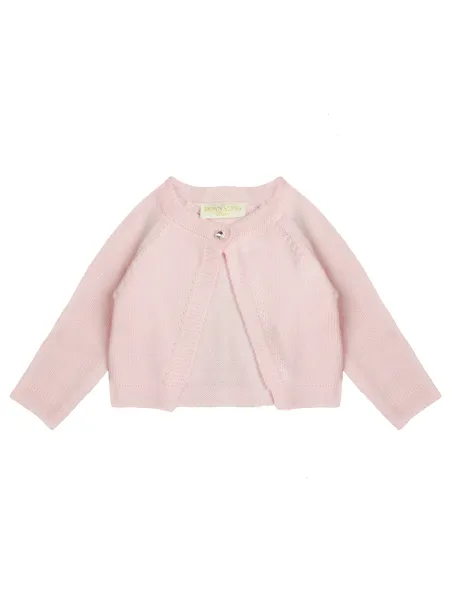 Girls Pink wool cardigan