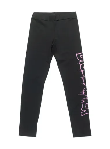 LEGGINGS WITH PRINT  BLACK - DISCLAIMER