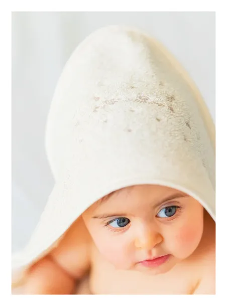 Baby towel with sheep embroidery  - Natura Pura