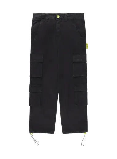 PANTALONE CARGO GABARDINE NERO