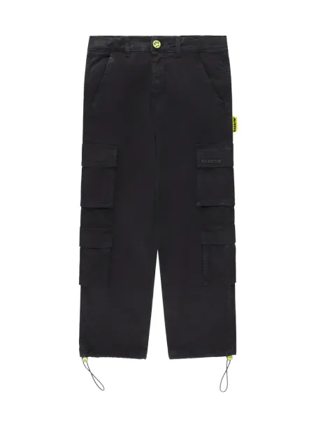 GABARDINE CARGO PANTS JUNIOR UNISEX BLACK - BARROW KIDS