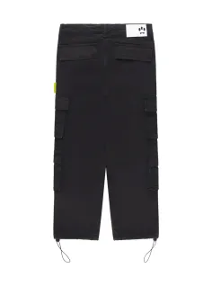 PANTALONE CARGO GABARDINE NERO 2
