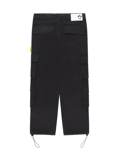 PANTALONE CARGO GABARDINE NERO