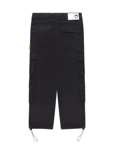 PANTALONE CARGO GABARDINE NERO