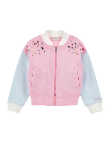 Cardigan sweatshirt bomber