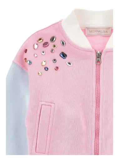 Cardigan sweatshirt bomber