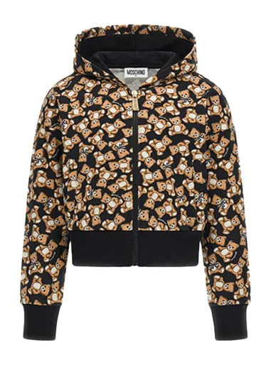 Stretch sweatshirt with zip