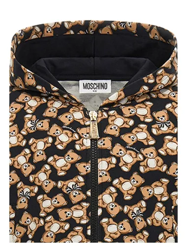 Stretch sweatshirt with zip