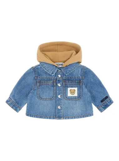 Denim jacket + hooded sweatshirt