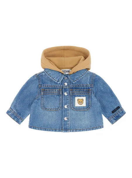 Denim jacket + hooded sweatshirt