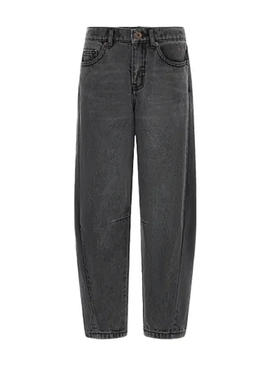 Wide denim trousers