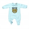 FLEECE ROMPER BABY SKY BLUE - MOSCHINO KIDS