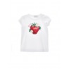 T-SHIRT FRAGOLA STRETCH BIANCO - MONNALISA