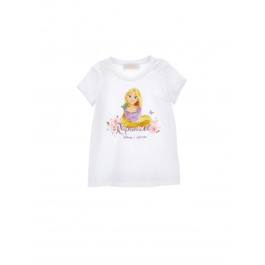 Monnalisa RAPUNZEL T-SHIRT WHITE - MONNALISA 19C62330220099-Bi-monnalisa24