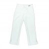 COTTON PANTS BOY WHITE - MSGM KIDS