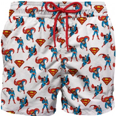 Mc2 Saint Barth BOXER COSTUME SUPERMAN MIX BIANCO - MC2 SAINT BARTH JEA0004SUPERMAN02970-Bi-stbarth24