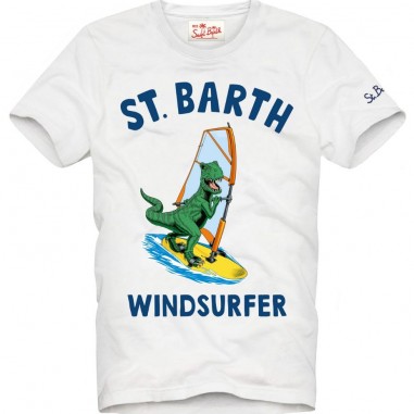 Mc2 Saint Barth T-Shirt boy Dino Windsurfer BIANCO - Mc2 Saint Barth TSH0001DINO01N02970F-BI-Mc2StBarth24