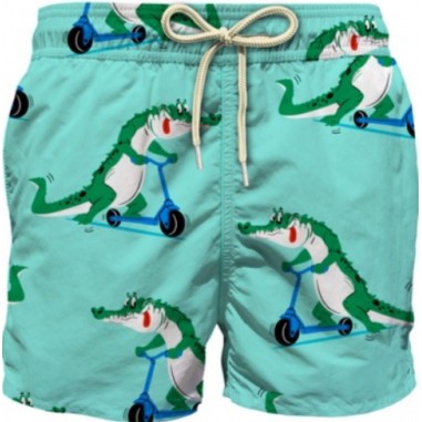 Mc2 Saint Barth BOXER COSTUME CROCCO SCOOTER 56 GREEN - MC2 SAINT BARTH JEA000404054DCROCCO-Ve-stbarth24