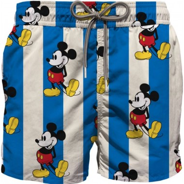 Mc2 Saint Barth BOXER COSTUME MICKEY STRIPES BIANCO/AZZURRO - MC2 SAINT BARTH JEA000102566FMICKEY-Mu-stbarth24