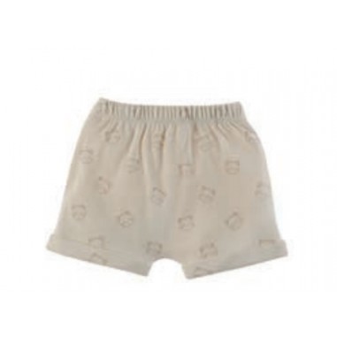 Natura Pura SHORTS STAMPA ALL OVER ECRU - NATURAPURA bb24s071-Be-naturap24