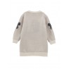 LILLY LUREX SWEATSHIRT DRESS ECRU/SILVER - MONNALISA