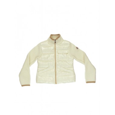 Moncler CARDIGAN DOWN JACKET  CREAM - MONCLER KIDS J29549B00002034-Bi-moncler2425