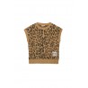 MAGLIA GILET LEOPARDATA MARRONE - N.21 Kids