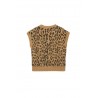 MAGLIA GILET LEOPARDATA MARRONE - N.21 Kids