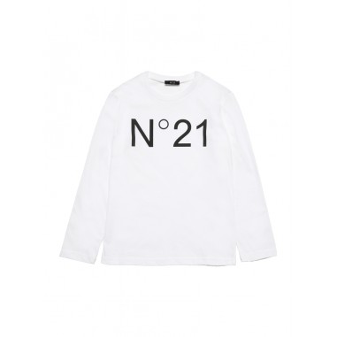 N.21 Kids LONG SLEEVE T-SHIRT WHITE - N.21 Kids N21808N01530N100-Bi-N212425