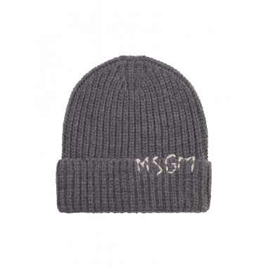 MSGM WOOL HAT GREY - MSGM KIDS F4MSJUHT275101-Gr-msgm2425