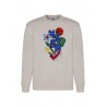 CREW NECK SWEATSHIRT CREAM - MSGM KIDS