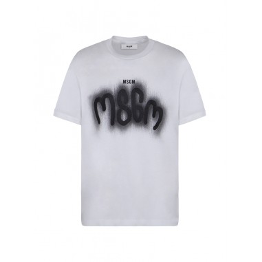 MSGM SHORT SLEEVE T-SHIRT WHITE - MSGM KIDS F4MSJBTH0971-Bi-msgm2425