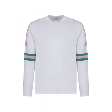 MSGM LONG SLEEVE T-SHIRT WHITE - MSGM KIDS F4MSJGTH2111-Bi-msgm2425