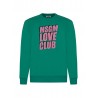 SWEATSHIRT CURLED ON THE SLEEVES GREEN - MSGM KIDS