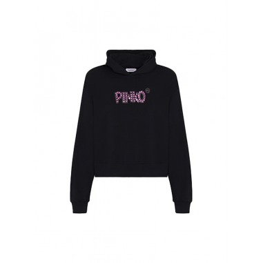 Pinko FELPA CON CAPPUCCIO NERO - PINKO UP F4PIJGHS100110-Ne-PINKO2425