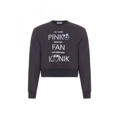 Pinko FLEECE SWEATSHIRT GIRL BLACK - PINKO UP F4PIJGSW215110-Ne-PINKO2425