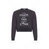 FLEECE SWEATSHIRT GIRL BLACK - PINKO UP