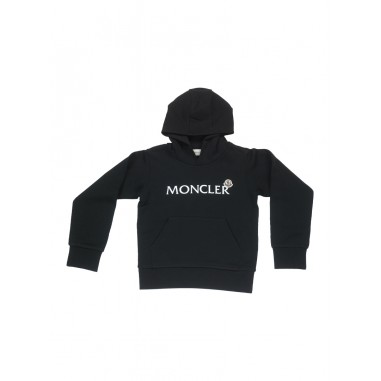 Moncler FELPA CON CAPPUCCIO  NERO - MONCLER KIDS J29548G00008999-Ne-moncler2425