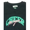 FELPA CROPPED CON ARRICIATURA FONDO NERO - MSGM KIDS